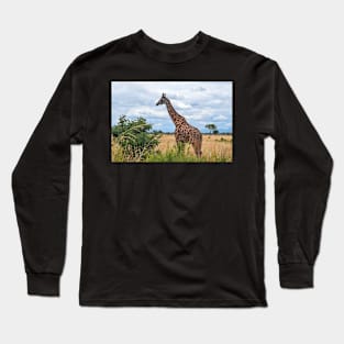 African Wildlife Giraffe Long Sleeve T-Shirt